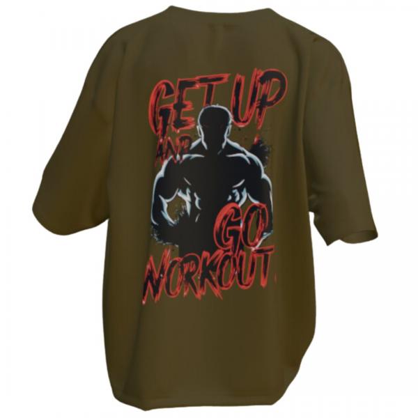  Oversized Gym and Fitness T-Shirt, 100% Cotton