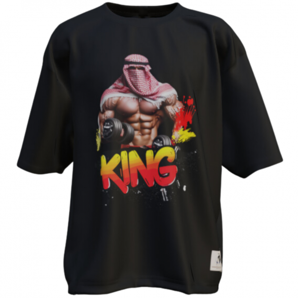  oversized king gym  T-Shirt, 100% Cotton