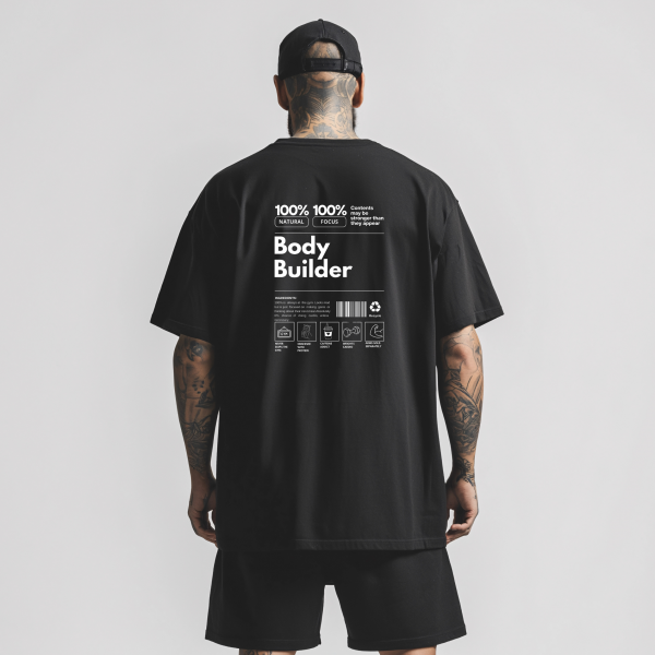  oversized gym  T-Shirt, 100% Cotton