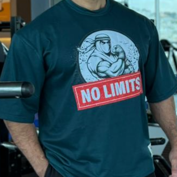  oversized no limit gym  T-Shirt, 100% Cotton