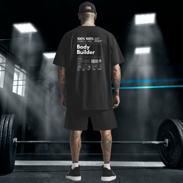  oversized gym  T-Shirt, 100% Cotton